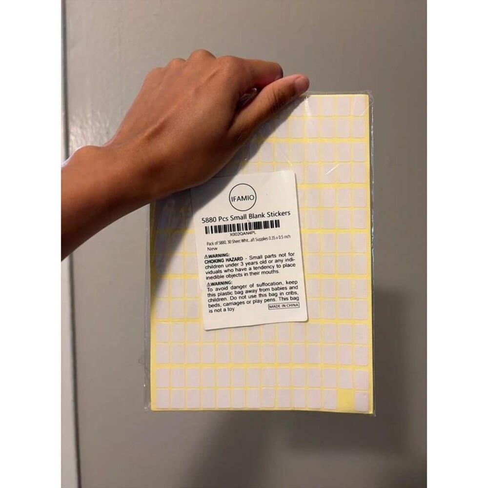 Blank Stickers for online sales or numbering system